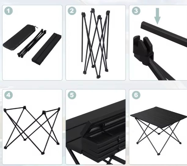 Opvouwbare Aluminium Campingtafel – Lichtgewicht Tuintafel met Draagtas