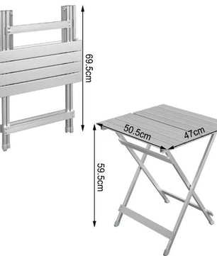 Opvouwbare Aluminium Campingtafel – Lichtgewicht & Draagbare Bijzettafel voor Buiten