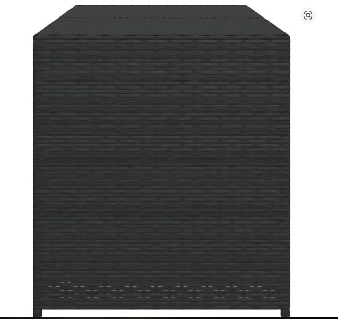 Tuinkist van Polyrattan – 283L Opbergbox met Deksel & Binnentas, Zwart