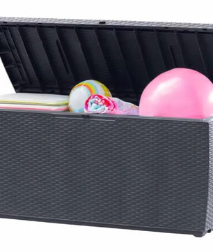 Tuinkist Capri 302L – Weerbestendige Opbergbox met Zitfunctie en Rotanlook