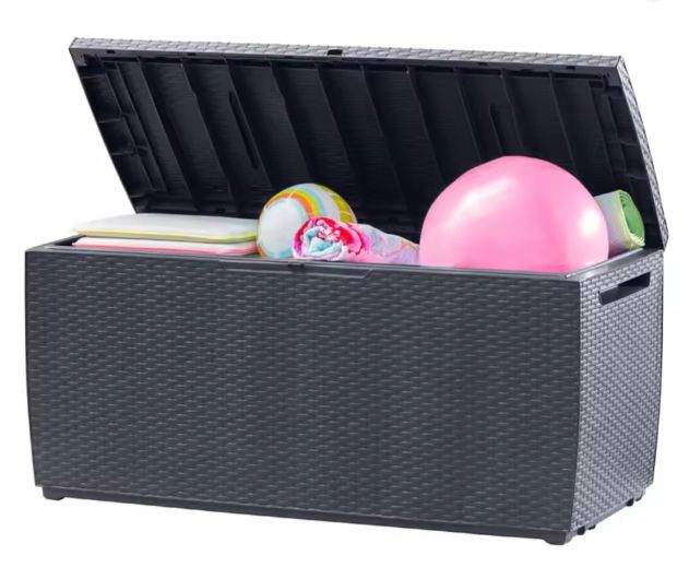 Tuinkist Capri 302L – Weerbestendige Opbergbox met Zitfunctie en Rotanlook