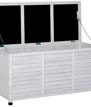 Houten Tuinkist 127x56x60 cm – Weerbestendige Opbergbox met Deksel en Zitfunctie