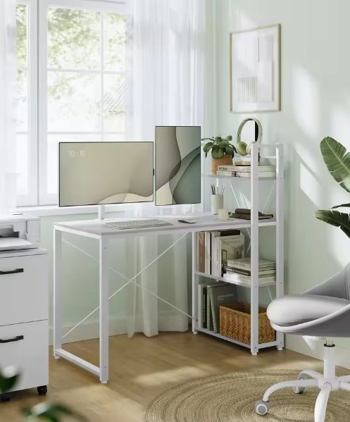 Verstelbaar Bureau met Wisselbare Planken – 120 cm Werkblad & Industrieel Design
