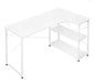 L-Vormig Hoekbureau met Planken – 120 cm Werkblad & Industrieel Design