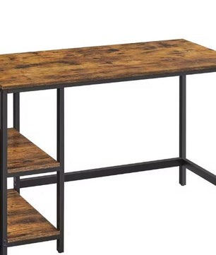 Industrieel Bureau met Planken – Ruim Werkblad & Stevig Frame