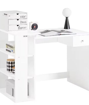 Bureau met Lade en 3 Opbergplanken – 101 cm Werkblad