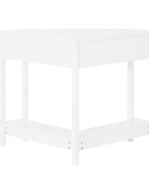 Compact Hoekbureau met Lade & Plank – 76×76 cm Werkblad