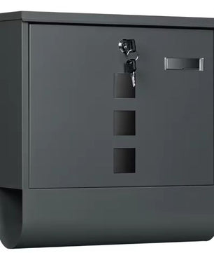 Hangende Metalen Brievenbus met Naamplaat & Krantencompartiment – Vergrendelbaar en Weerbestendig