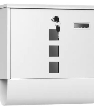 Hangende Metalen Brievenbus met Naamplaat & Krantencompartiment – Afsluitbaar en Weerbestendig