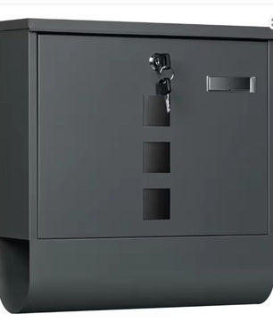 Hangende Metalen Brievenbus met Naamplaat & Krantencompartiment – Afsluitbaar en Weerbestendig