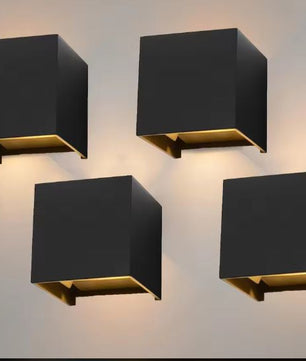 4x Moderne LED Wandlamp – 7W Aluminium Up & Down Verlichting, IP65 Waterdicht, Verstelbare Lichtbundel