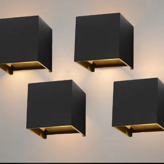 4x Moderne LED Wandlamp – 7W Aluminium Up & Down Verlichting, IP65 Waterdicht, Verstelbare Lichtbundel