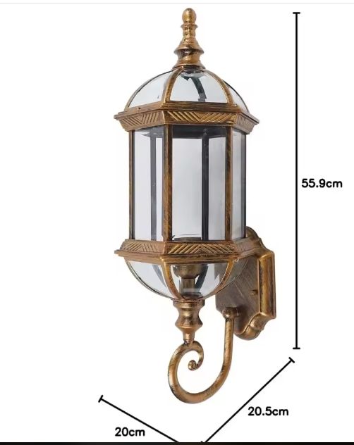 Retro Buitenwandlamp – Aluminium & Glas, IP54 Waterdicht, Vintage Ontwerp