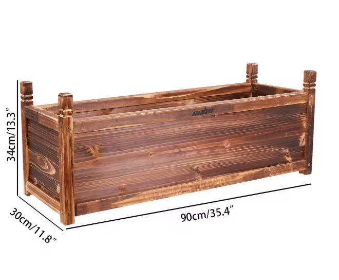 Houten Verhoogde Plantenbak – Buiten Tuinbak voor Bloemen & Groenten