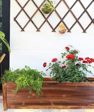 Houten Verhoogde Plantenbak – Buiten Tuinbak voor Bloemen & Groenten
