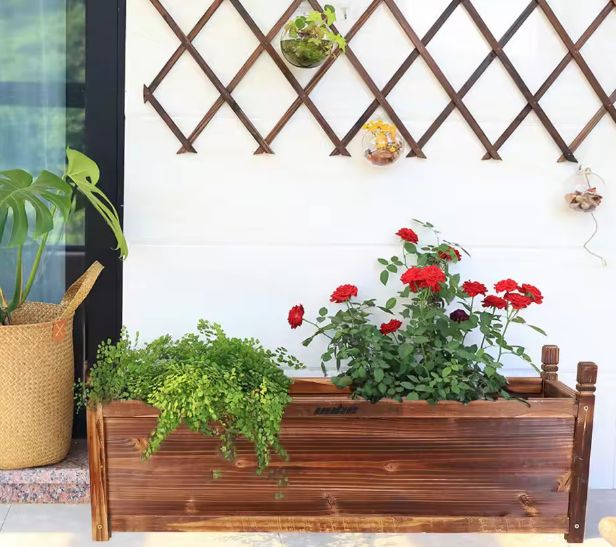 Houten Verhoogde Plantenbak – Buiten Tuinbak voor Bloemen & Groenten