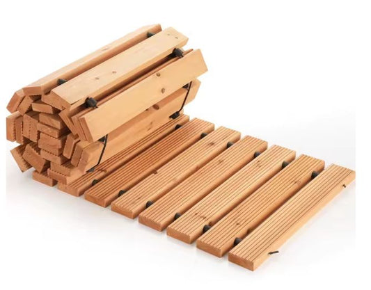 Houten Tuinpad – Decoratief Uitrolpad voor Terras, Bruiloft & Achtertuin