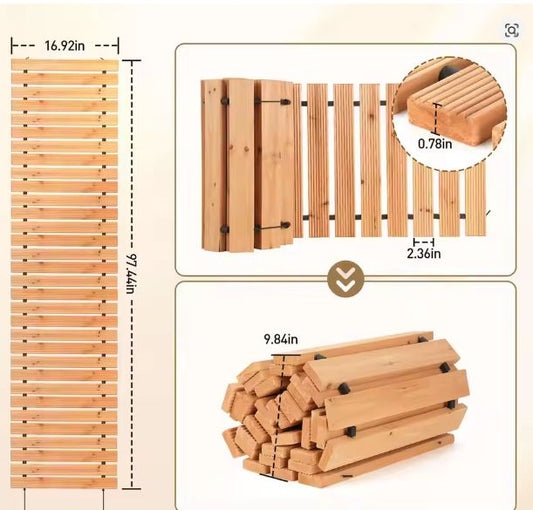Houten Tuinpad – Decoratief Uitrolpad voor Terras, Bruiloft & Achtertuin