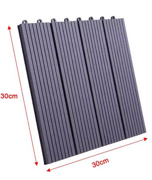 Set van 11 WPC Terrastegels – 30×30 cm Houteffect Kliksysteem