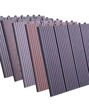 Set van 11 WPC Terrastegels – 30×30 cm Houteffect Kliksysteem