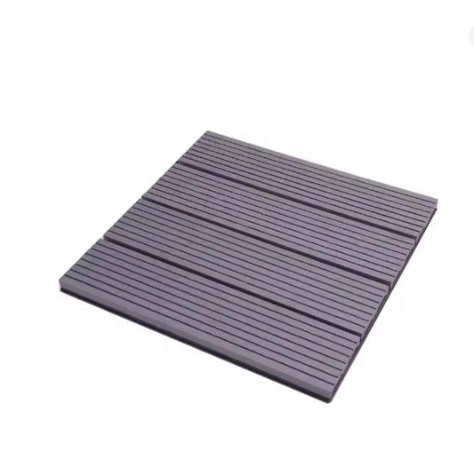 Set van 11 WPC Terrastegels – 30×30 cm Houteffect Kliksysteem