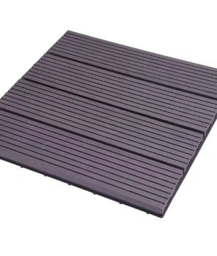 Set van 11 WPC Terrastegels – 30×30 cm Houteffect Kliksysteem