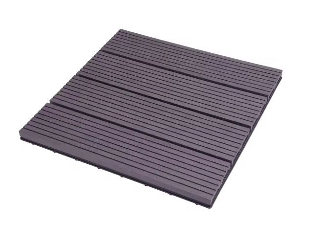 Set van 11 WPC Terrastegels – 30×30 cm Houteffect Kliksysteem