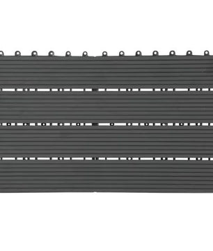 Set van 6 WPC Terrastegels – 30×60 cm, Plug-in Systeem & Weerbestendig