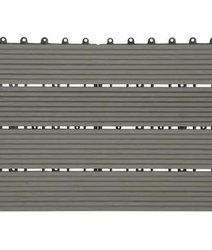 Set van 6 WPC Terrastegels – 30×60 cm, Plug-in Systeem & Weerbestendig