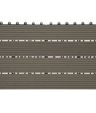 Set van 6 WPC Terrastegels – 30×60 cm, Plug-in Systeem & Weerbestendig