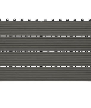Set van 6 WPC Terrastegels – 30×60 cm, Plug-in Systeem & Weerbestendig