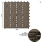 Set van 11 WPC Terrasplanken – 30×30 cm, Waterbestendig & In Elkaar Grijpbaar, 1 m² Dekvloertegels voor Tuin en Balkon