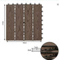 Set van 11 WPC Terrasplanken – 30×30 cm, Waterbestendig & In Elkaar Grijpbaar, 1 m² Dekvloertegels voor Tuin en Balkon
