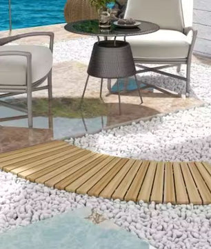 Houten Oprolbaar Tuinpad 120 cm – Grenen Treden & Weerbestendig Ontwerp
