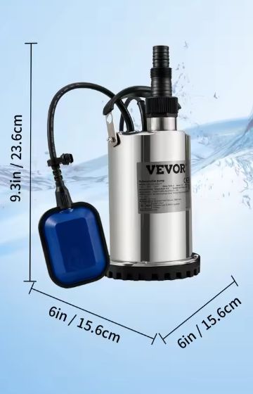 Dompelpomp voor Waterafvoer – 550W tot 2200W, met Automatische Vlotterschakelaar