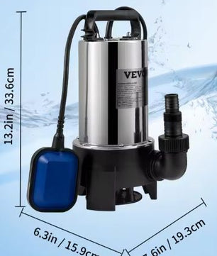 Dompelpomp voor Waterafvoer – 550W tot 2200W, met Automatische Vlotterschakelaar