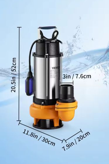Dompelpomp voor Waterafvoer – 550W tot 2200W, met Automatische Vlotterschakelaar