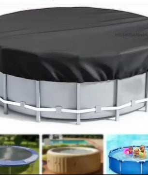 Ronde Zwembadafdekking – 420D Oxford Stof, UV- en Waterdicht, Voor Bovengrondse Zwembaden & Bubbelbaden