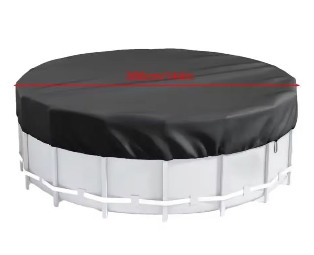 Ronde Zwembadafdekking – 420D Oxford Stof, UV- en Waterdicht, Voor Bovengrondse Zwembaden & Bubbelbaden