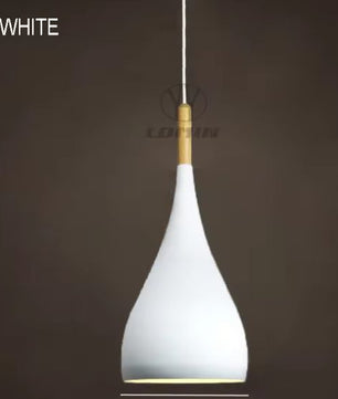 Meerkleurige Glans Hanglamp – Aluminium & Hout, Moderne E27 Fitting
