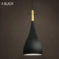 Meerkleurige Glans Hanglamp – Aluminium & Hout, Moderne E27 Fitting