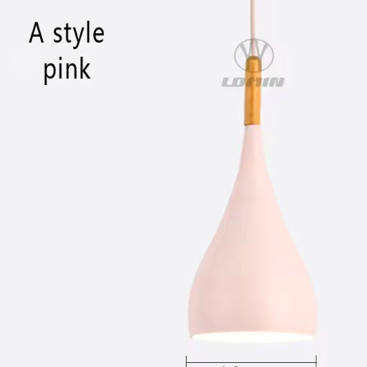 Meerkleurige Glans Hanglamp – Aluminium & Hout, Moderne E27 Fitting