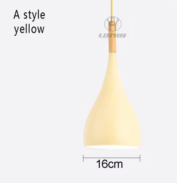 Meerkleurige Glans Hanglamp – Aluminium & Hout, Moderne E27 Fitting