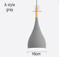 Meerkleurige Glans Hanglamp – Aluminium & Hout, Moderne E27 Fitting