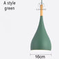 Meerkleurige Glans Hanglamp – Aluminium & Hout, Moderne E27 Fitting