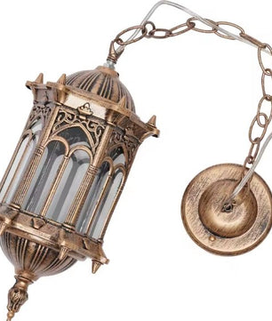 Vintage Buiten Hanglamp – Waterdicht Aluminium & Glas, Europese Stijl