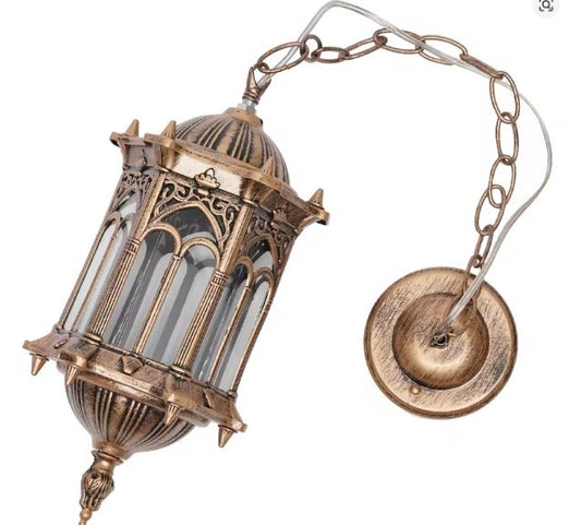 Vintage Buiten Hanglamp – Waterdicht Aluminium & Glas, Europese Stijl