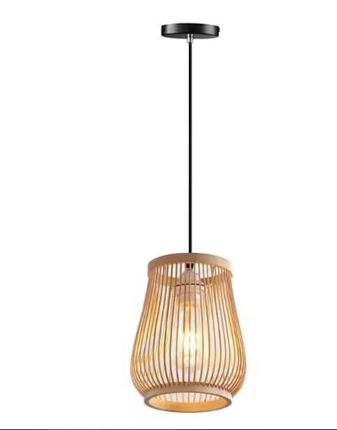 Rotan Hanglamp – Handgemaakte Bamboe Plafondlamp met E27 Fitting
