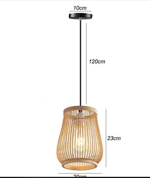 Rotan Hanglamp – Handgemaakte Bamboe Plafondlamp met E27 Fitting