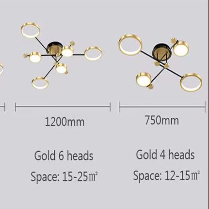 Moderne LED Hanglamp – Dimbaar met Afstandsbediening, Goud & Zwart Aluminium Armatuur